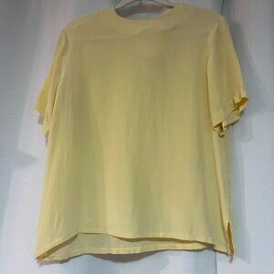Preston & york 100% silk blouse women’s 10P luxury minimal butter yellow office
